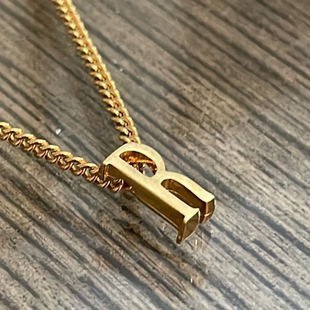 Vintage Tie Clasp - Chain with Initial “R” Monogram